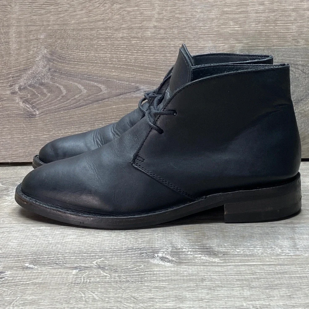 Thursday‎ Boot Co. Boots Scout Mens 6.5 (Fits 7.5) Black Leather Chukka Shoes